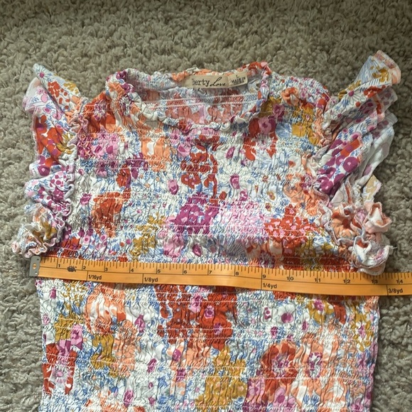 Liberty love multi color floral smocked dress size large - Picture 13 of 13
